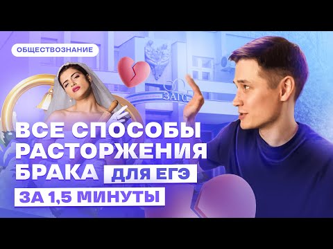 Видео: Все способы расторжения брака за 1,5 минуты | Обществознание ЕГЭ