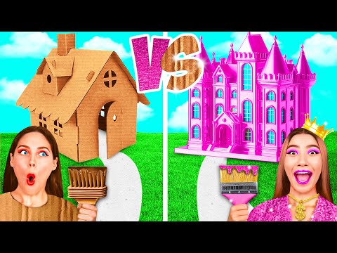 Видео: Домики Одного Цвета Бедная vs Богатая vs Ультра Богатая | Смешные Cитуации от Crazy DO