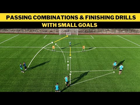 Видео: Комбинации пасов и упражнения на завершение с маленькими воротами | 2 вариации