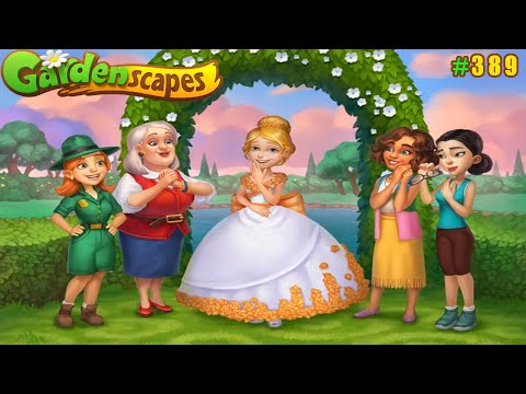 Видео: Gardenscapes Садовник ОСТИН #389 (уровни 3821-3829) Приерка Свадебного Платья и Фотосессия