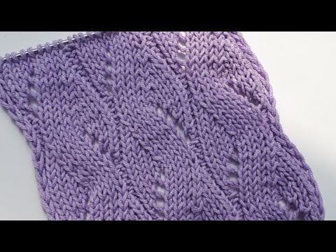 Видео: КАКОВА КРАСОТА💜 Для Джемпера😍. Ажурный узор спицами + схема. Ажурная коса