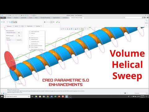 Видео: Creo Parametric — Объёмная спиральная развёртка | Учебное пособие