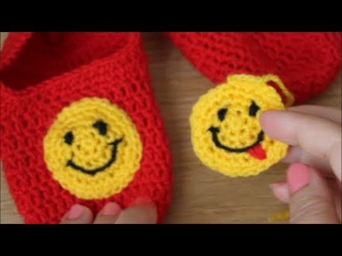 Видео: Смайлики- аппликация крючком. Легко и просто.