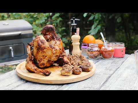 Видео: Пьяная курица на гриле