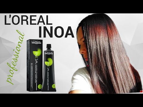 Видео: Краска LOREAL INOA тон 5. Домашнее окрашивание профессиональной краской.