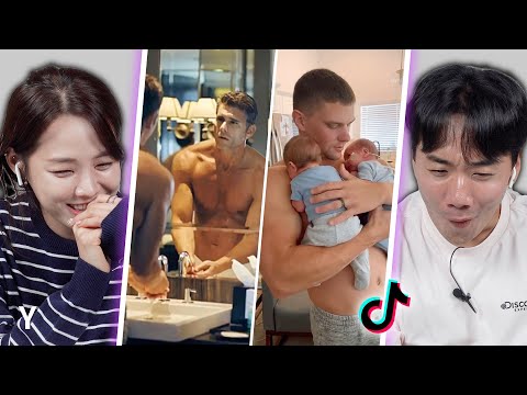 Видео: корейцы впервые реагируют на челлендж TikTok «Hot Dad Check» | Y