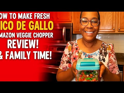 Видео: Как приготовить свежий пико-де-гальо 🌶️ | Обзор овощного измельчителя Amazon + время для всей сем...