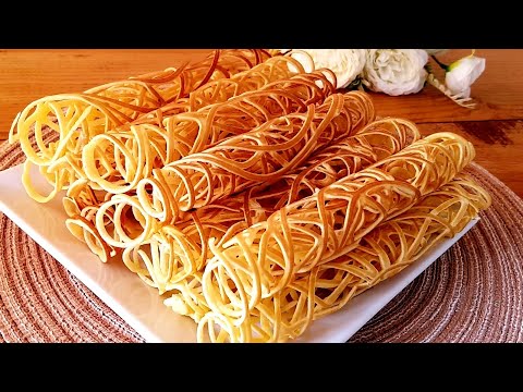 Видео: Оригинальный  РЕЦЕПТ😇Сладкие хрустящие блины паутинки/Кружевные блинчики/десерт