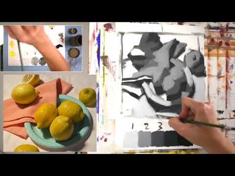 Видео: Живопись маслом с Сарой Седвик: исследование ценности чёрно-белого