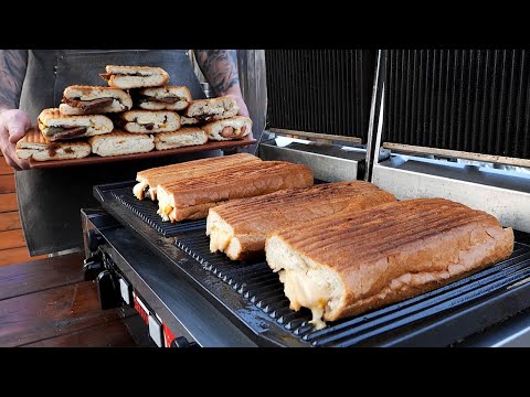 Видео: мясо сыр багет кубинский сэндвич - корейский ресторан