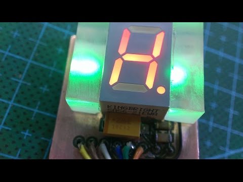 Видео: Индикатор передач, Датчик передач, на мк AVR atmega8 ( Gear shift indicator hand made)