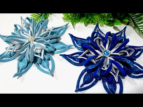 Видео: СНЕЖИНКИ ИЗ ФОАМИРАНА / Manualidades navideñas, decoración