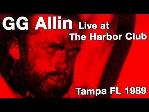 Видео: Концертное видео GG Allin в клубе The Harbor Club, Тампа, Флорида, 1989! Вся история!