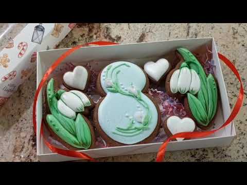 Видео: 8 МАРТА!Набор имбирно-медовых пряников. 🌺💞