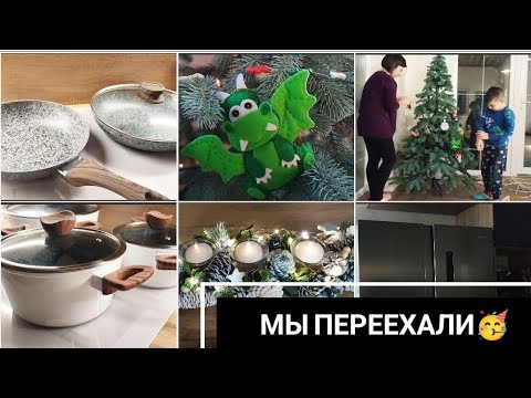 Видео: Предновогодний влог! Купили холодильник и новую посуду🍲🍳Нарядили ёлку и переехали🥳