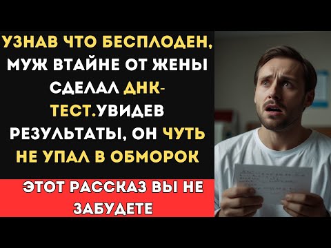 Видео: Узнав что бесплоден, муж втайне от жены сделал ДНК-тест.Увидев результаты, он чуть не упал в обморок