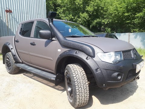 Видео: Обновили Mitsubishi L200, покраска LineX, лебедка, шноркель. LineX coating, winch, snorkel