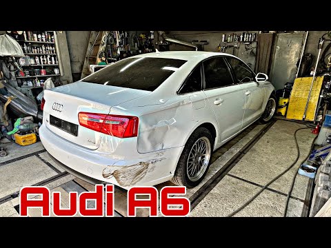 Видео: Рихтовка тотального крыла - Audi A6