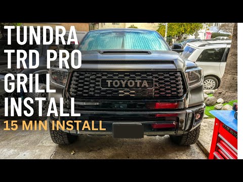 Видео: Лучшая решетка радиатора TRD Pro Grill для Tundra 2021 года | Установка | Cartrimhome