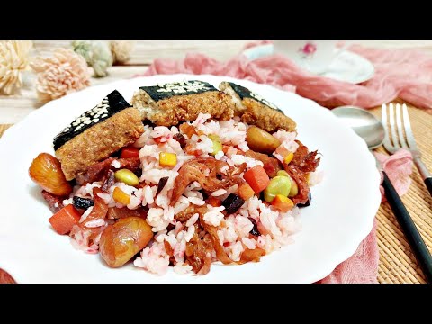 Видео: Вегетарианские домашние посуда --bibimbap с Vegan Eel│van Recipe