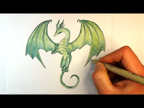 Видео: Как нарисовать Дракона из цифры 2