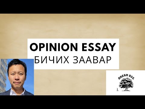 Видео: iELTS шалгалтын эссэ бичих хичээл - Opinion Essay 