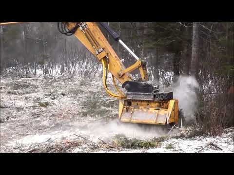 Видео: Мульчер SEPPI M BMS 125 на экскаватор