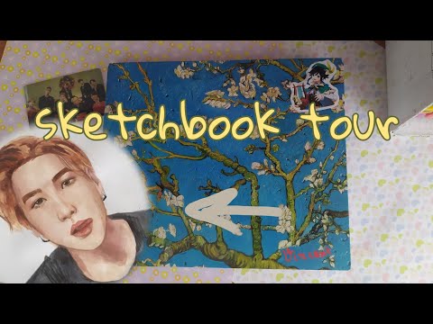 Видео: SKETCHBOOK TOUR|обзор на скетчбук|кпоп|stray kids, bts, txt,enhypen|Рисунки из 2020|Клуб романтики