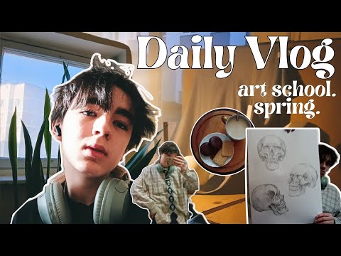 Видео: ★Daily Vlog★ : spring; вязание сумки; art school...