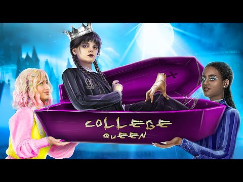 Видео: Уэнсдей Аддамс! Экстремальное преображение комнаты подружек!