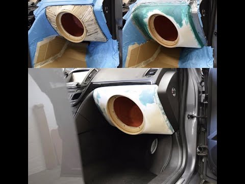 Видео: Как сделать корпус для сабвуфера в зоне бардачка — сабвуфер Accuton 10" в герметичном корпусе — О...