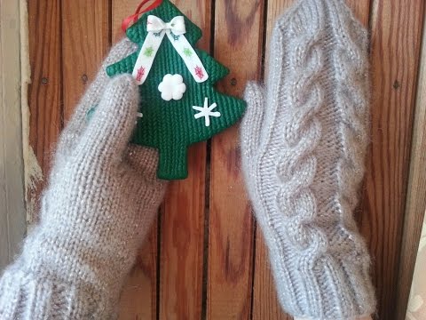 Видео: Вяжем ВАРЕЖКИ узором "ЖГУТ"