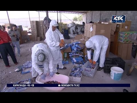 Видео: В Алматинской области уничтожили игрушки, одежду и косметику