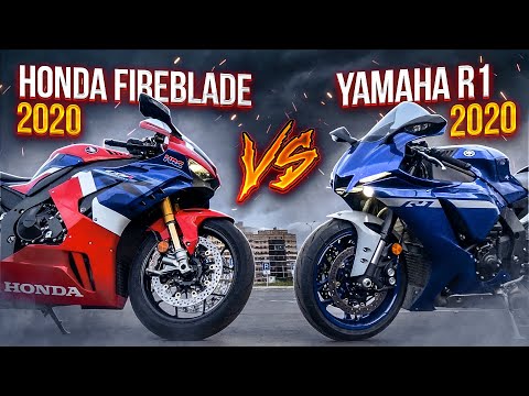 Видео: Yamaha R1 против Honda CBR1000RR-R Fireblade SP | Кто быстрее и мощнее - 1 Часть