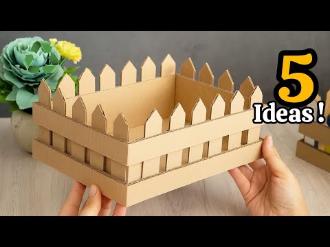 Видео: 😍 5 прекрасных идей для поделок с картоном и канцелярскими рулонами/идеи декора
