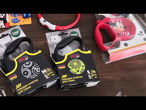 Видео: Обзор. Поводок-рулетка Triol Disney, Triol Flexi.