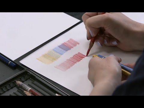 Видео: Обзор. Бумага для рисования и цветные карандаши: FC Polychromos,  Derwent Procolour, Мастер-класс НП