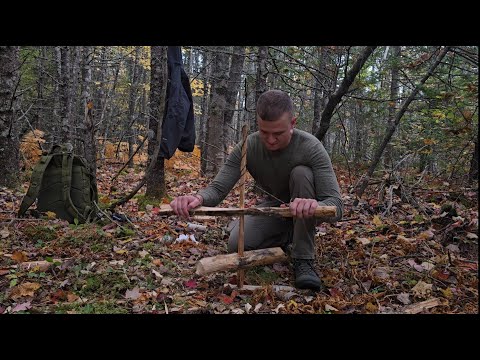 Видео: Як добути вогонь тертям. How to make fire by friction.Ручний дриль .  Hand drill.