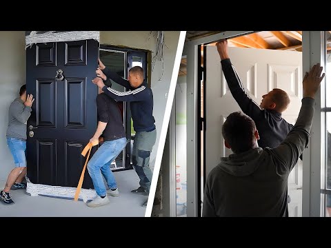 Видео: Роскошная дверь для частного дома с терморазрывом / Установка входных дверей в частном доме