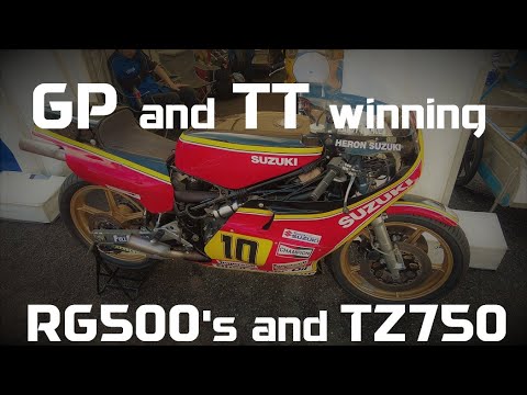 Видео: Подробности + запуск победителей Гран-при и Трофеев RG500 и TZ750. Шумные двухтактные гонщики Рэн...