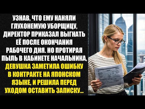 Видео: «Директор велел выгнать глухонемую уборщицу. Но протирая пыль в кабинете, она поразила всех…»