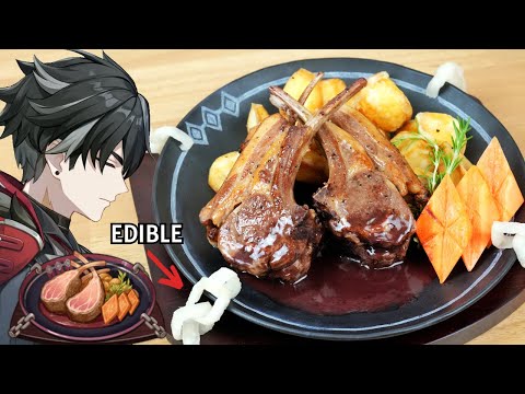 Видео: Особое блюдо Ризли,  «Рёбра на гриле по секретному рецепту» /【Genshin Impact Еда】