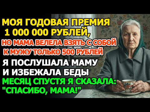 Видео: 1 000 000 рублей премии и 500 рублей в дом мужа: совет мамы спас меня от беды. Спасибо, мама!