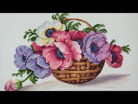 Видео: Анемоны, арт цв-082,вышивка от старта до финиша🤗