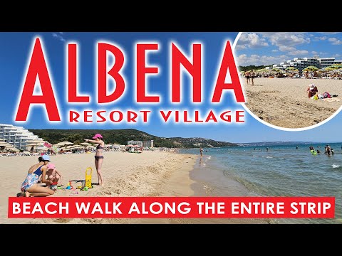 Видео: АЛБЕНА, Цялата плажна ивица, Хотели на първа линия, Разходка 🇧🇬 ALBENA RESORT, Walking Tour Beach