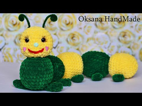 Видео: Игрушка из плюшевой пряжи. Мастер класс и схема. Crochet toy