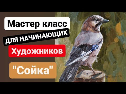 Видео: "Сойка" Наконец то новый Мастер Класс для начинающих художников