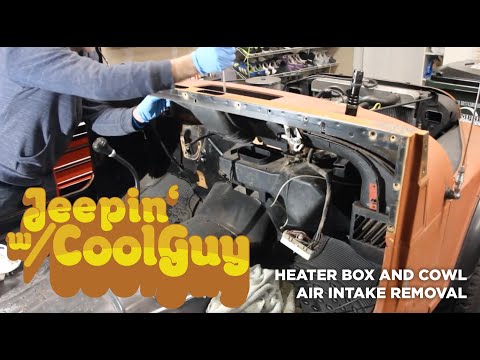 Видео: Снятие корпуса отопителя и воздухозаборника Jeep CJ7