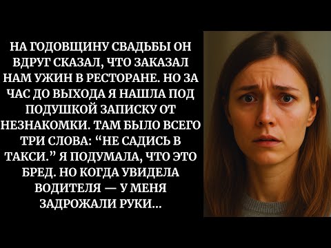 Видео: На годовщину он вдруг сказал, что заказал нам ужин в ресторане. Но я нашла под подушкой записку...