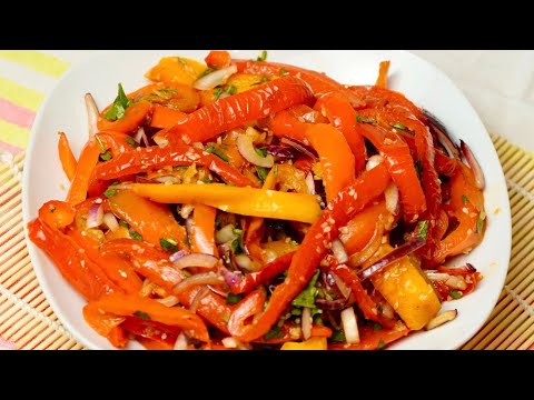 Видео: Будете в Восторге! БОЛГАРСКИЙ ПЕРЕЦ По - КОРЕЙСКИ! Закуска ( салат) на любой случай.